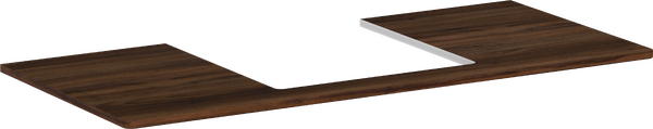 Consola 1180/550 con recorte en el centro para Lavabo sobre encimera 500/480 Nogal oscuro