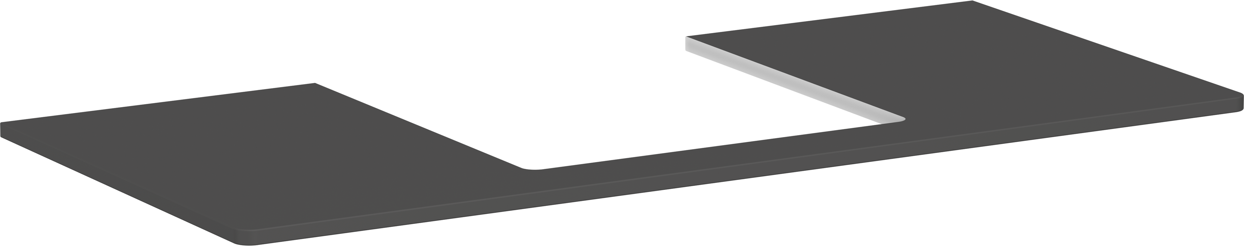 Top 1180/550 con foro centrale per lavabo rettificato 500/480