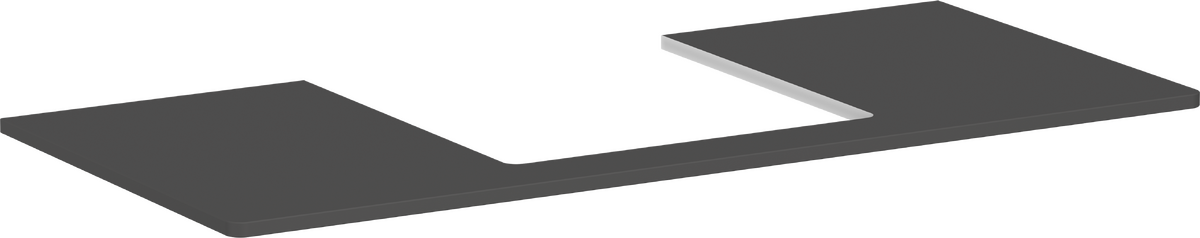 Konsole 1180/550 mit Ausschnitt mittig für Aufsatzwaschtisch geschliffen 500/480