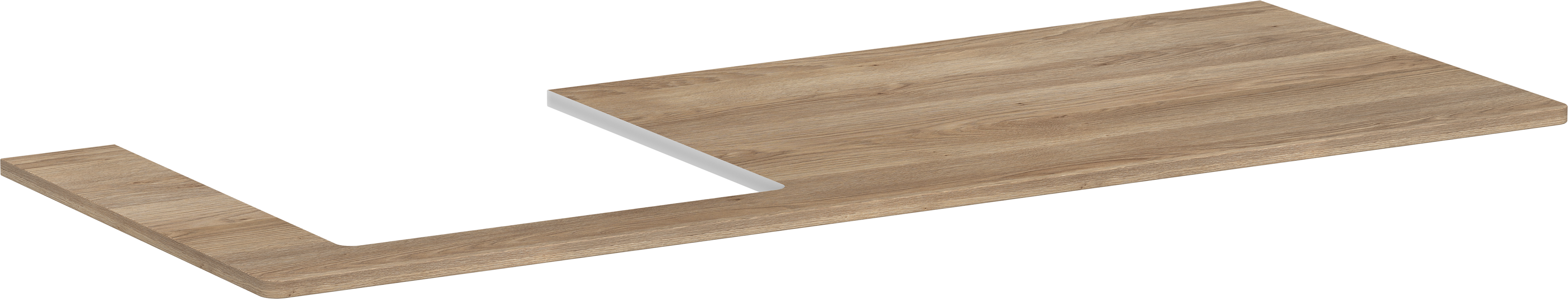 Top 1360/550 con foro a sinistra per lavabo rettificato 500/480