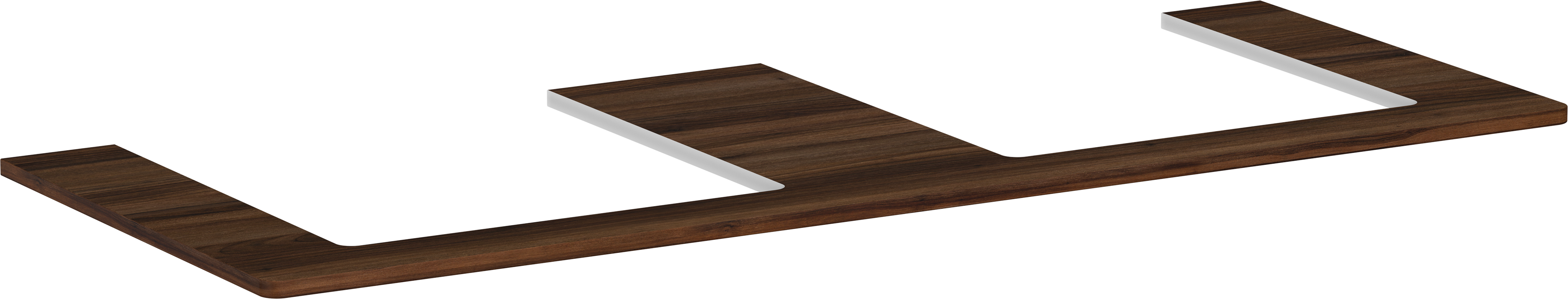 Consola 1360/550 con 2 recortes para lavabo sobre encimera 500/480