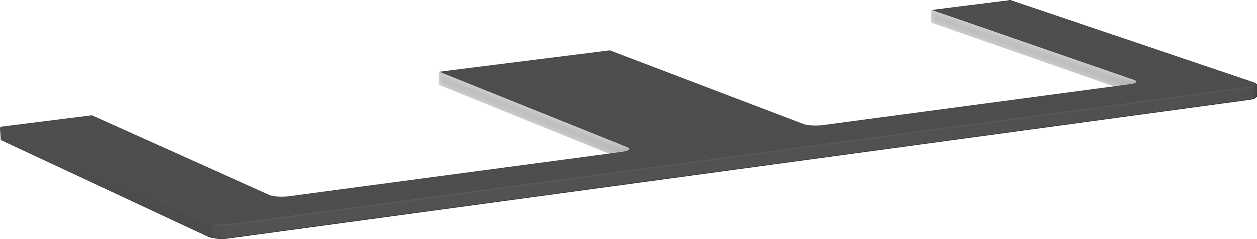 Plan stratifié 1360/550 percé pour double lavabo Xelu Q 500/480