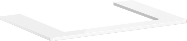 Deska 780/550 s výřezem uprostřed pro zápustné umyvadlo 600/480 vysoce lesklá bílá