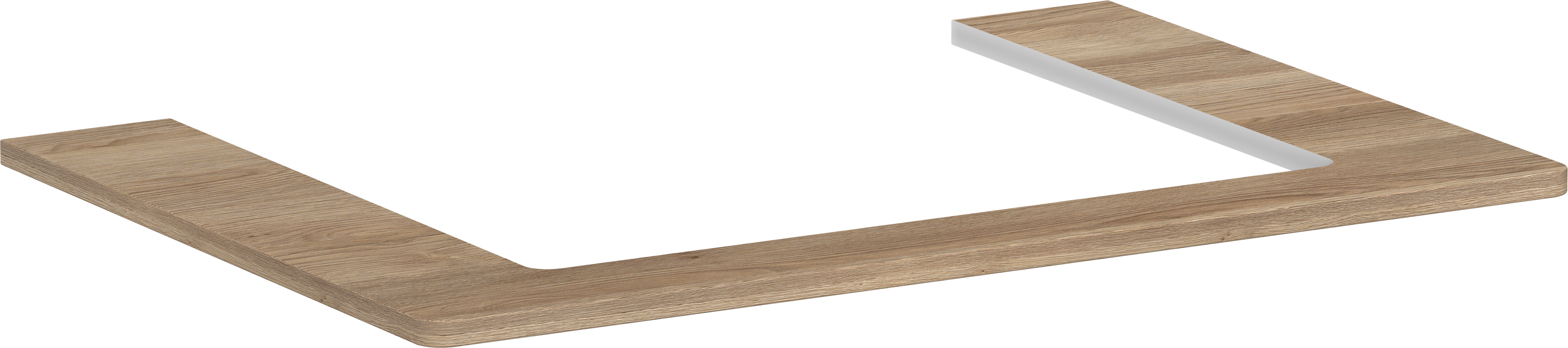 Console 780/550 with cutout in the middle for countertop basin ground 600/480