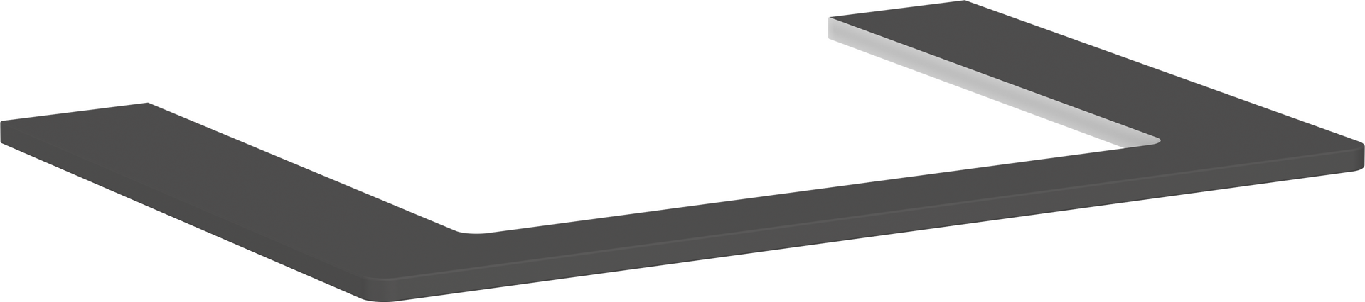 Konsole 780/550 mit Ausschnitt mittig für Aufsatzwaschtisch geschliffen 600/480