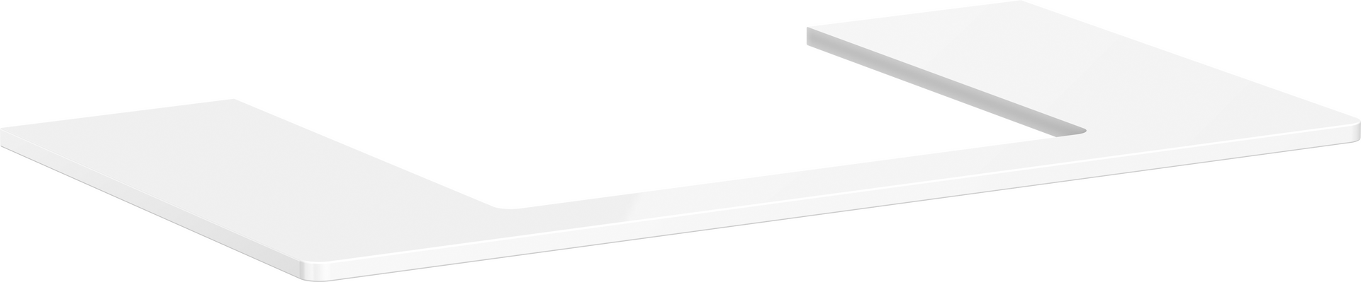 Console 980/550 with cutout in the middle for countertop basin ground 600/480