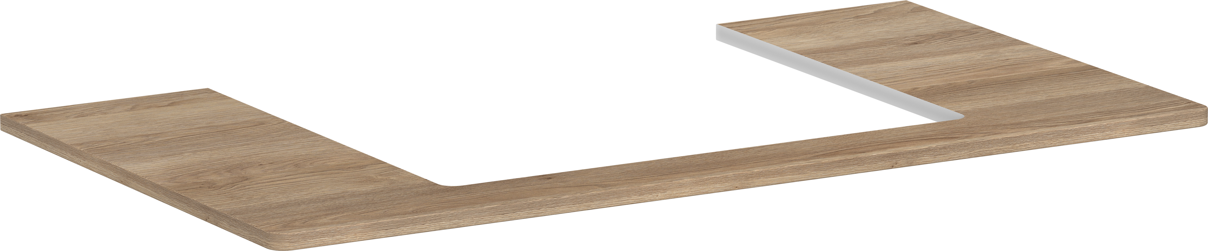 Konsole 980/550 mit Ausschnitt mittig für Aufsatzwaschtisch geschliffen 600/480