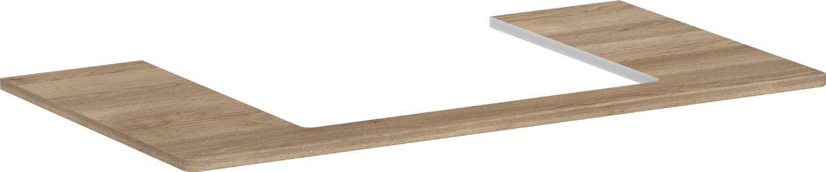 Plan stratifié 980/550 percé au centre pour lavabo Xelu Q 600/480