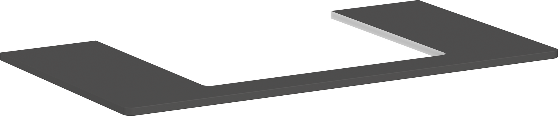 Console 980/550 met uitsparing in het midden voor wastafelonderbouw geschuurd 600/480