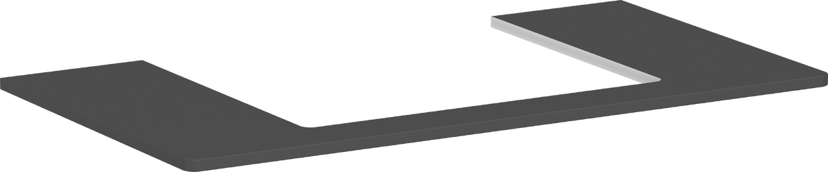 Konsole 980/550 mit Ausschnitt mittig für Aufsatzwaschtisch geschliffen 600/480