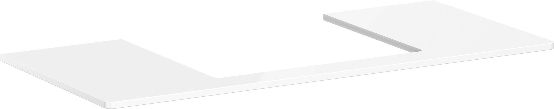 Console 1180/550 with cutout in the middle for countertop basin ground 600/480