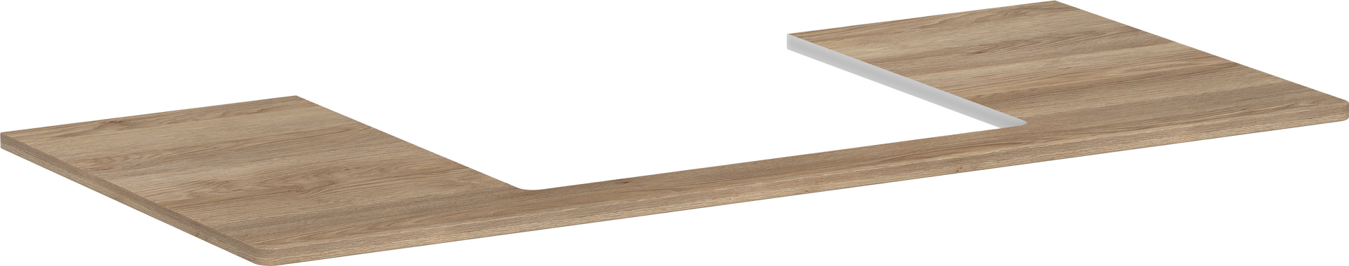 Console 1180/550 with cutout in the middle for countertop basin ground 600/480