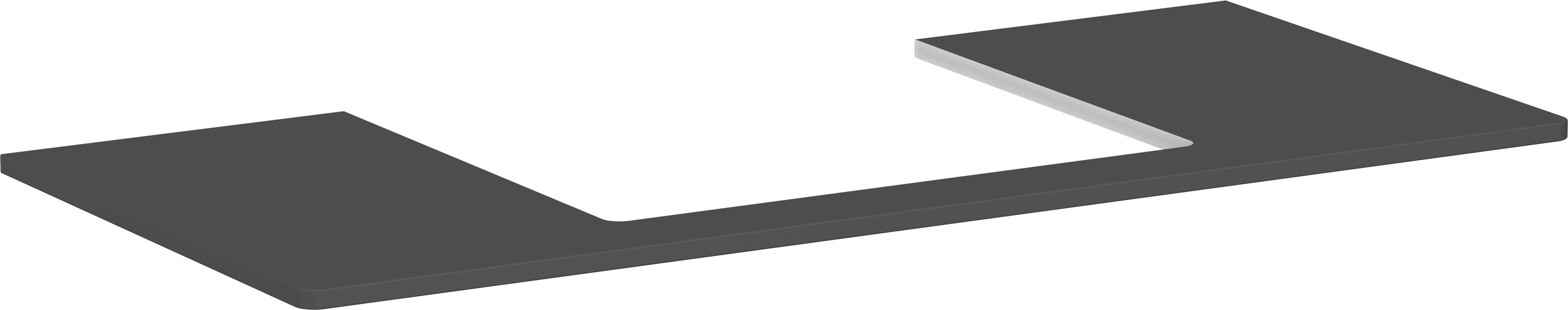 Top 1180/550 con foro centrale per lavabo rettificato 600/480