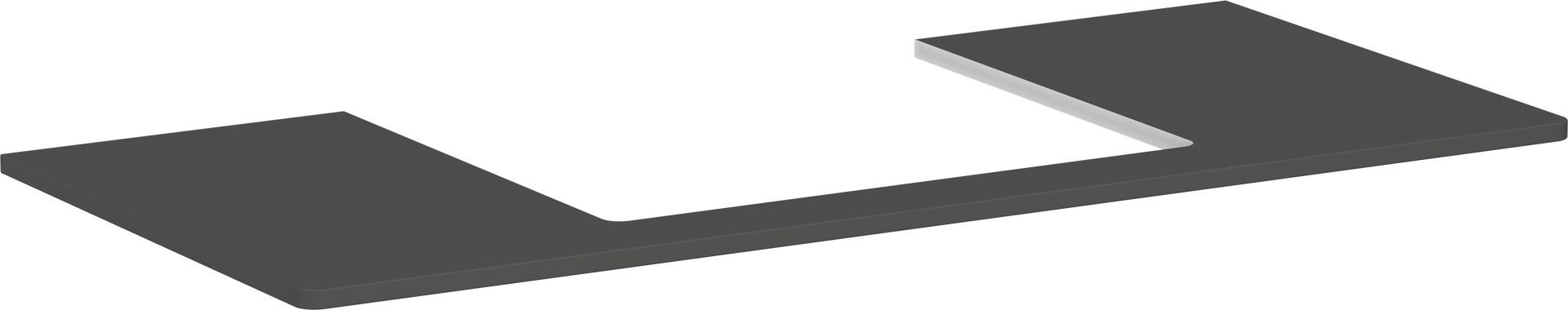 Consola 1180/550 con recorte en el centro para lavabo sobre encimera 600/480