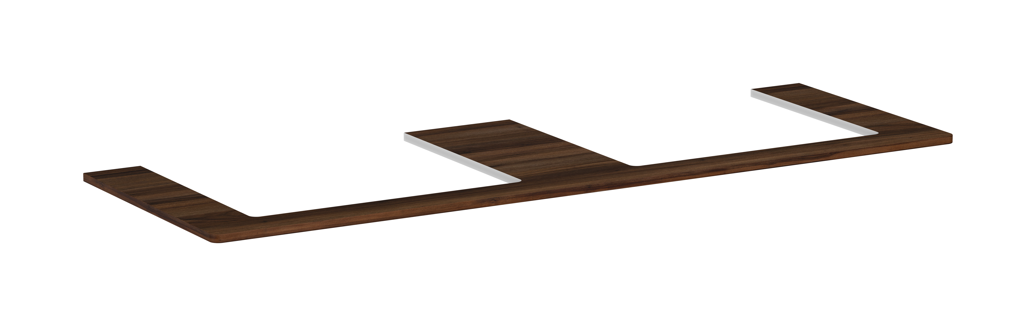 Konsole 1560/550 mit 2 Ausschnitte für Aufsatzwaschtisch geschliffen 600/480