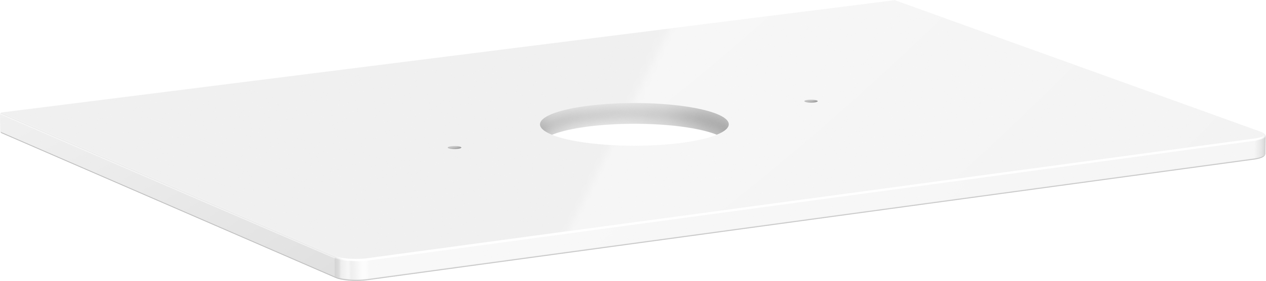 Top 780/550 con foro centrale per catino senza foro rubinetteria