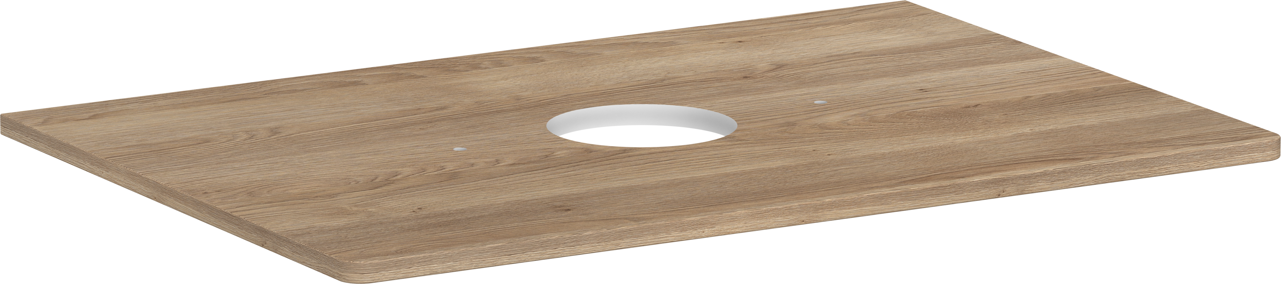 Console 780/550 with cutout in the middle for wash bowl without tap hole