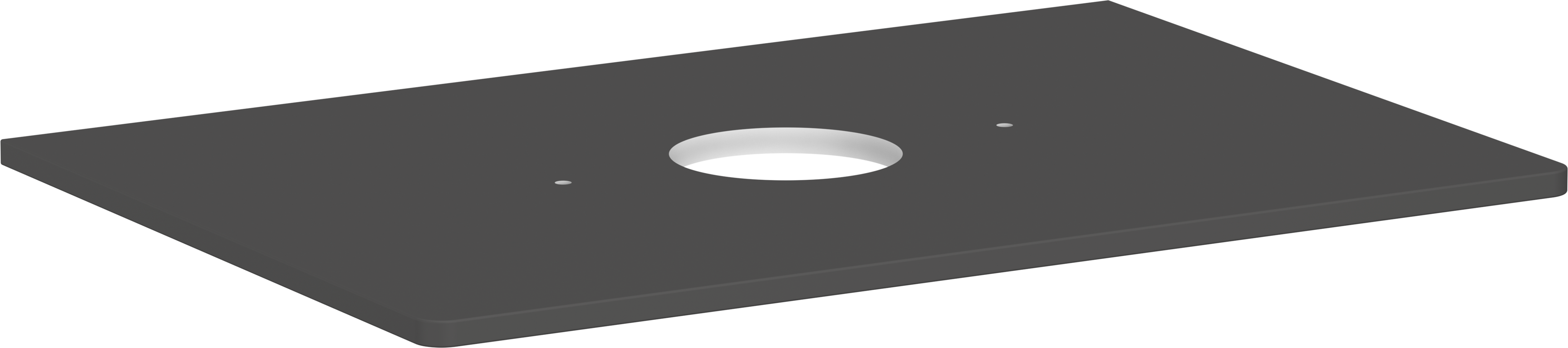 Console 780/550 met uitsparing in het midden voor wastafel zonder kraangat