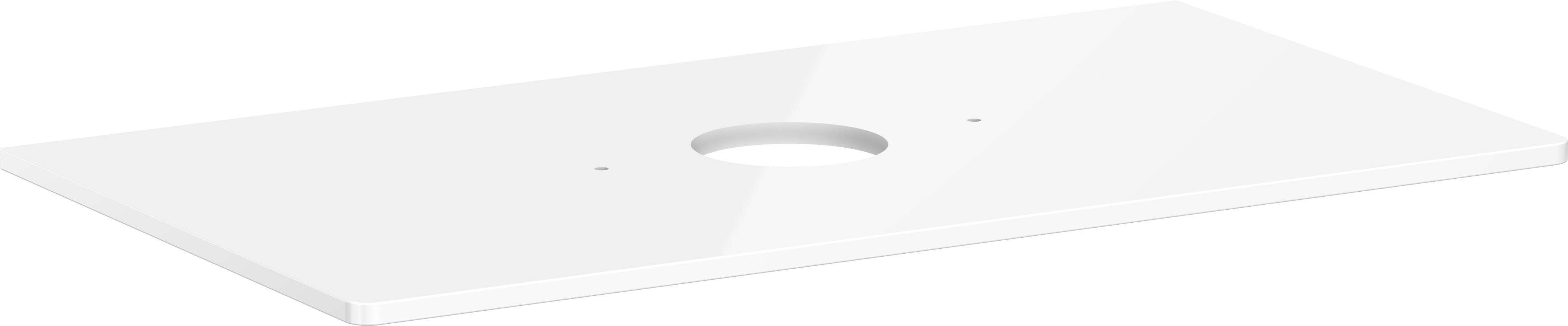 Console 980/550 met uitsparing in het midden voor wastafel zonder kraangat