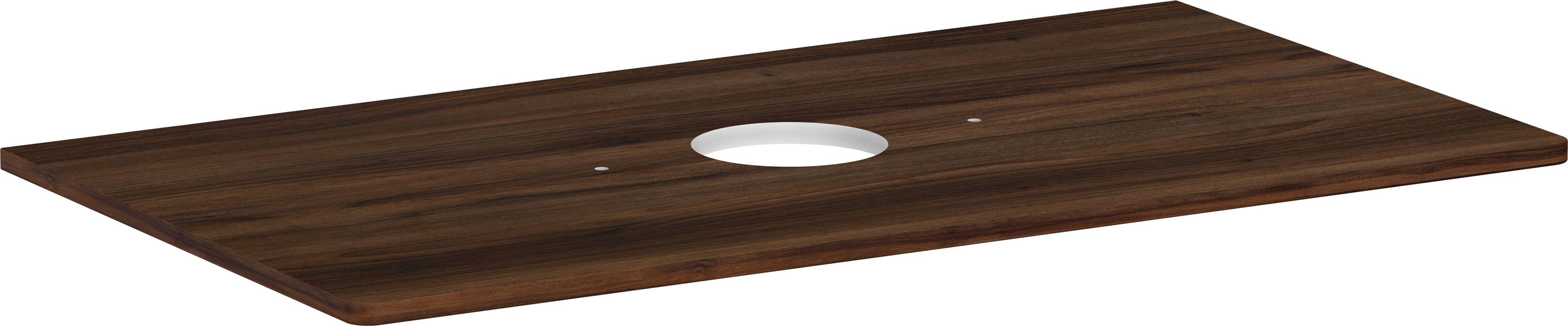 Blat 980/550 z wycięciem na środku pod umywalkę nablatową bez otworu na baterię