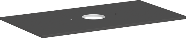 Consola 980/550 con recorte en el centro para lavabos tipo bol sin orificio para grifo Gris diamante mate