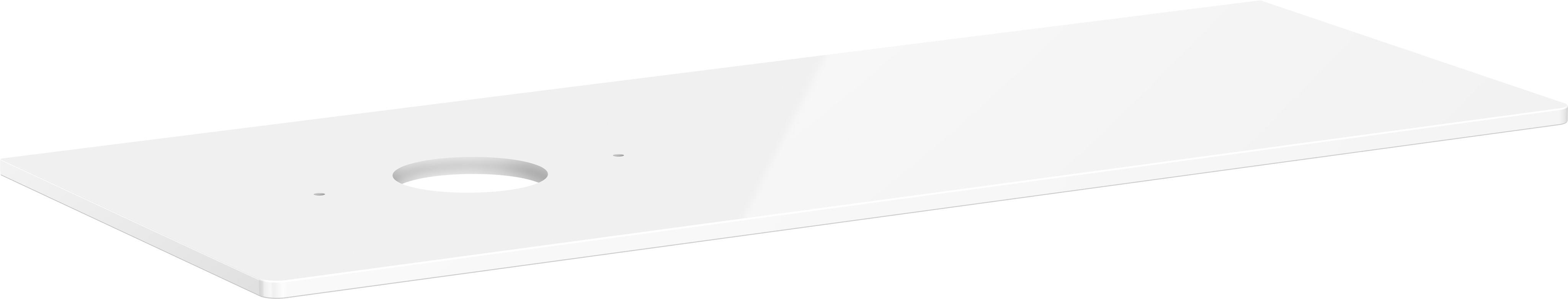 Console 1360/550 with cutout left for wash bowl without tap hole