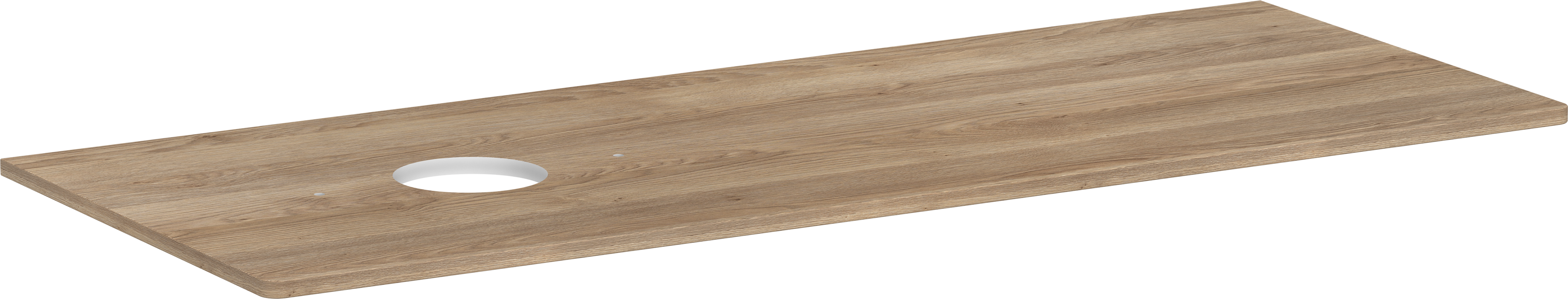 Console 1360/550 with cutout left for wash bowl without tap hole