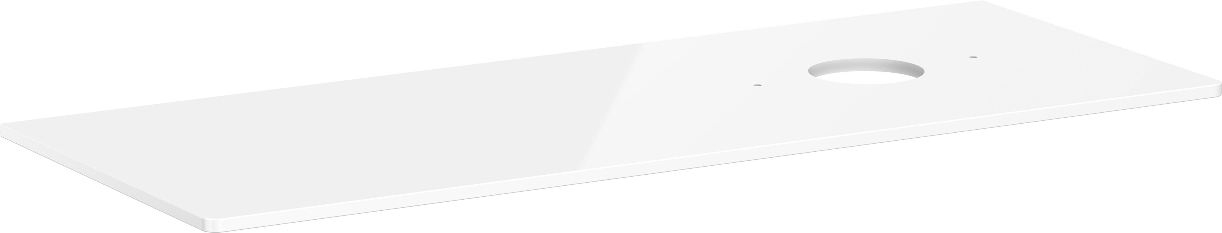 Konsole 1360/550 mit Ausschnitt rechts für Aufsatzwaschtisch ohne Hahnloch