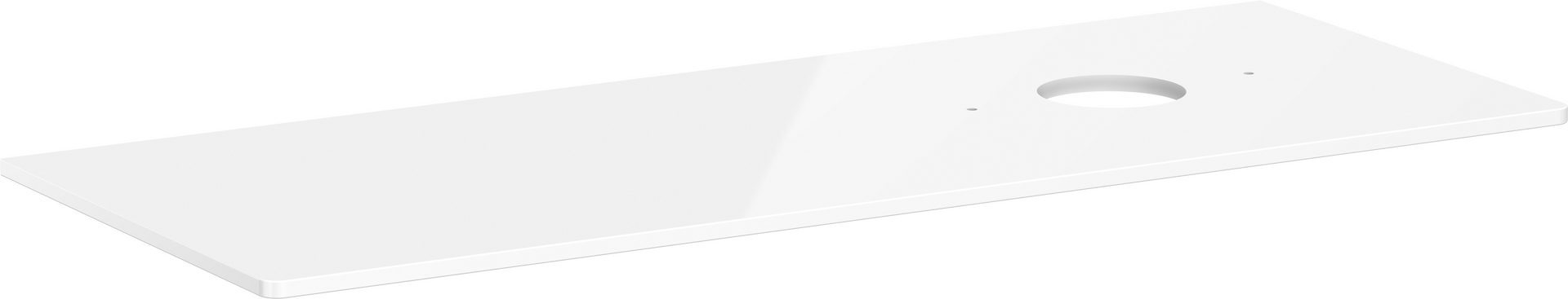 Bordplate 1360/550 med utskjæring til høyre for bolleservant uten kranhull