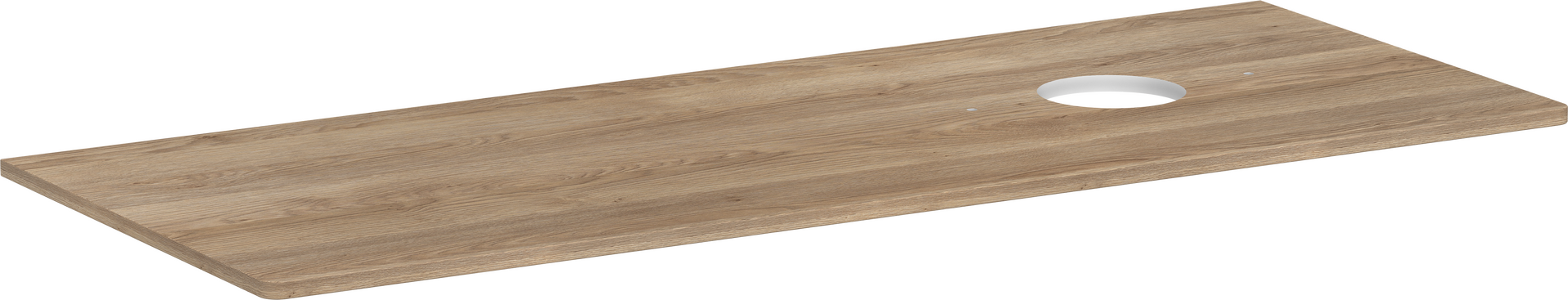 Deska 1360/550 s výřezem vpravo pro umyvadlovou mísu bez otvoru pro baterii