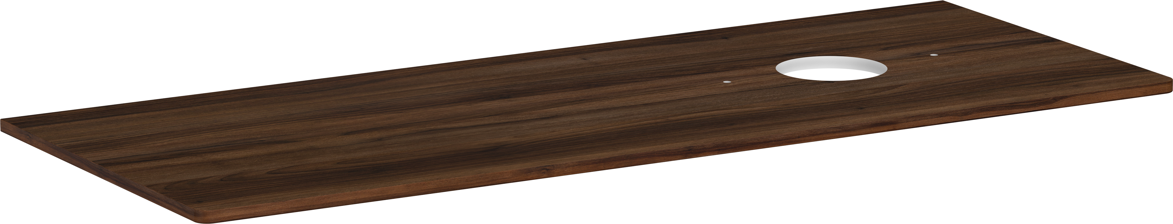 Plan stratifié 1360/550 percé à droite pour vasque Xuniva sans trou pour robinet