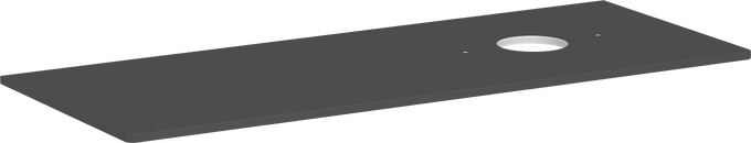 Bordplade 1360/550 med udskæring til højre til bowlevask uden hanehul