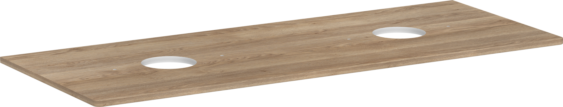 Bordplade 1360/550 med 2 udskæringer til bowlevask uden hanehul