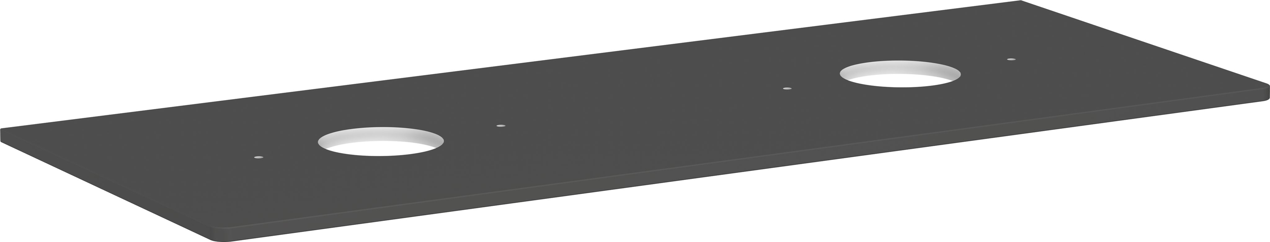 Console 1360/550 met 2 uitsparingen voor wastafels zonder kraangat