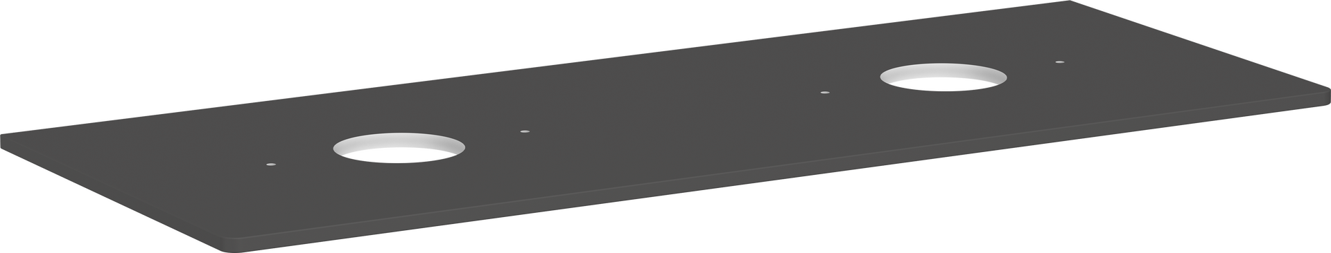 Konsole 1360/550 mit 2 Ausschnitten für Aufsatzwaschtisch ohne Hahnloch