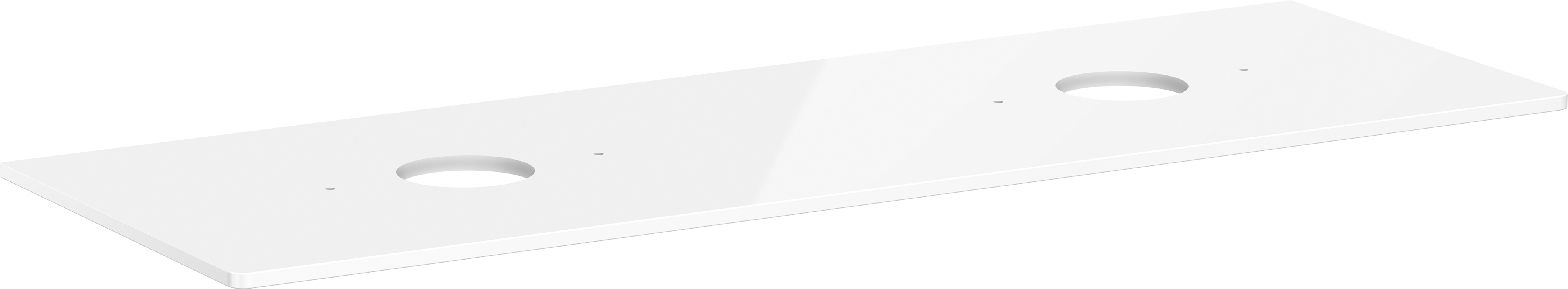 Console 1560/550 with 2 cutouts for wash bowl without tap hole