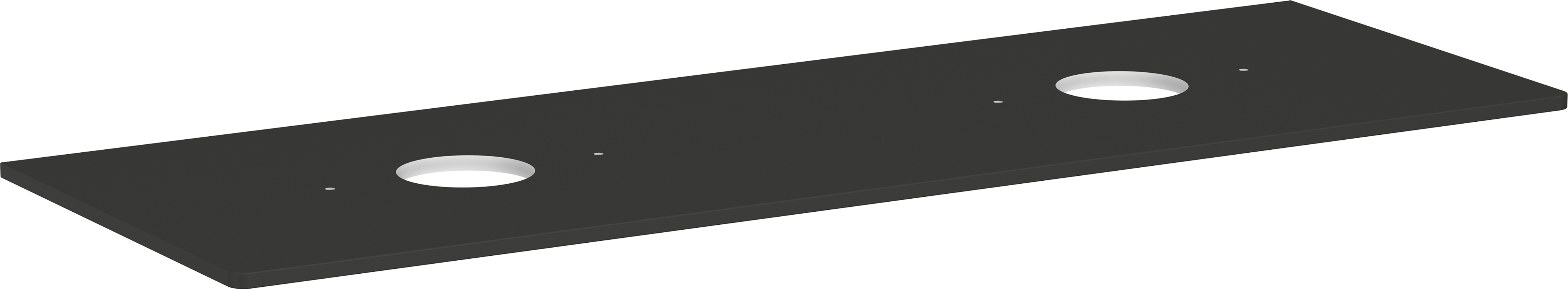 Console 1560/550 met 2 uitsparingen voor wastafels zonder kraangat