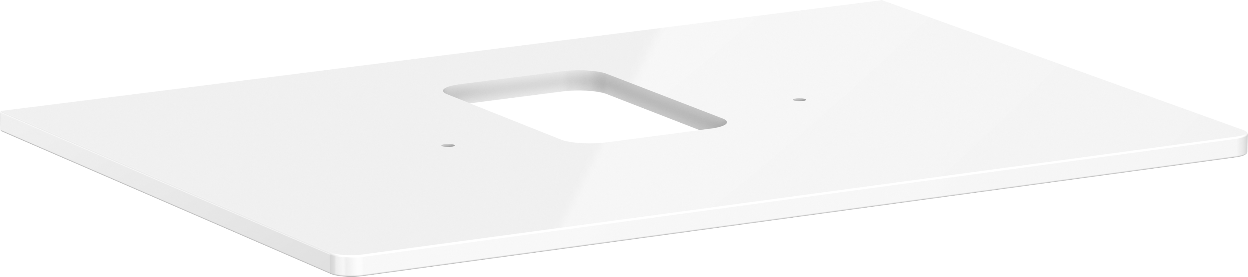 Blat 780/550 z wycięciem na środku pod umywalkę nablatową z otworem na baterię