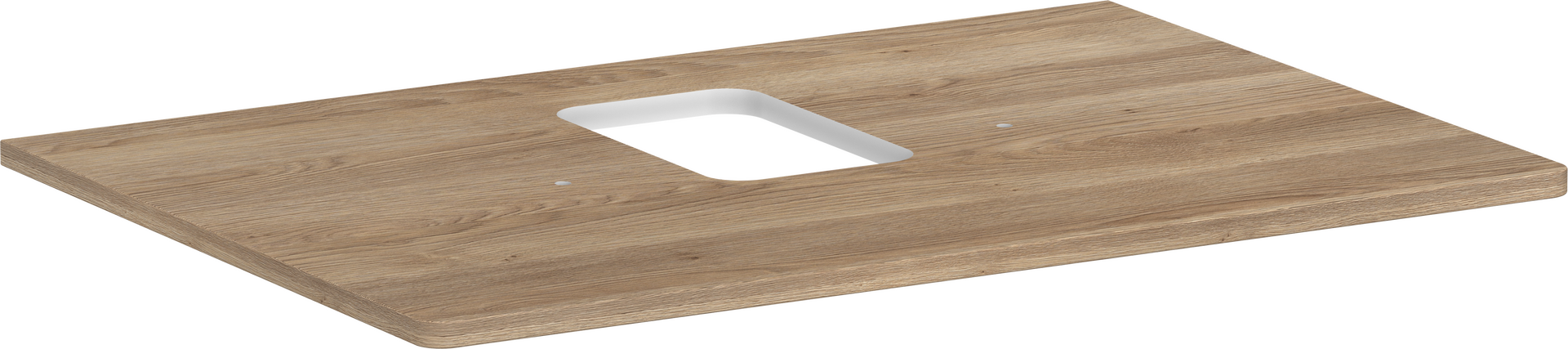 Console 780/550 with cutout in the middle for wash bowl with tap hole