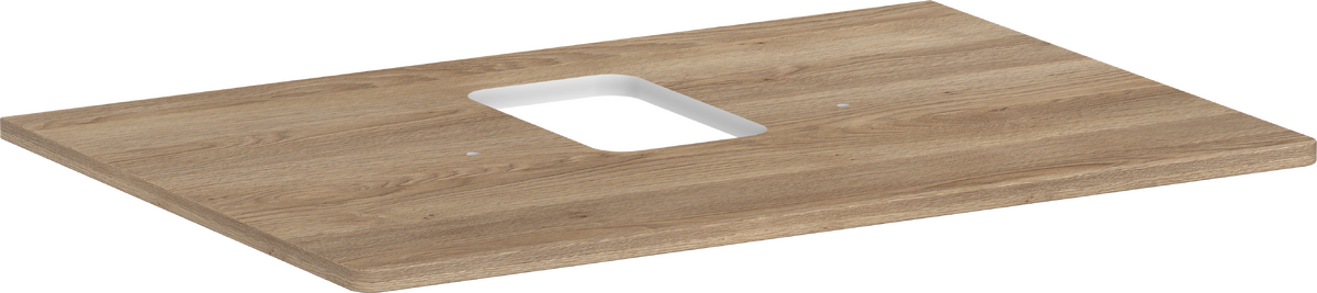 Plan stratifié 780/550 percé au centre pour vasque Xuniva avec trou pour robinet