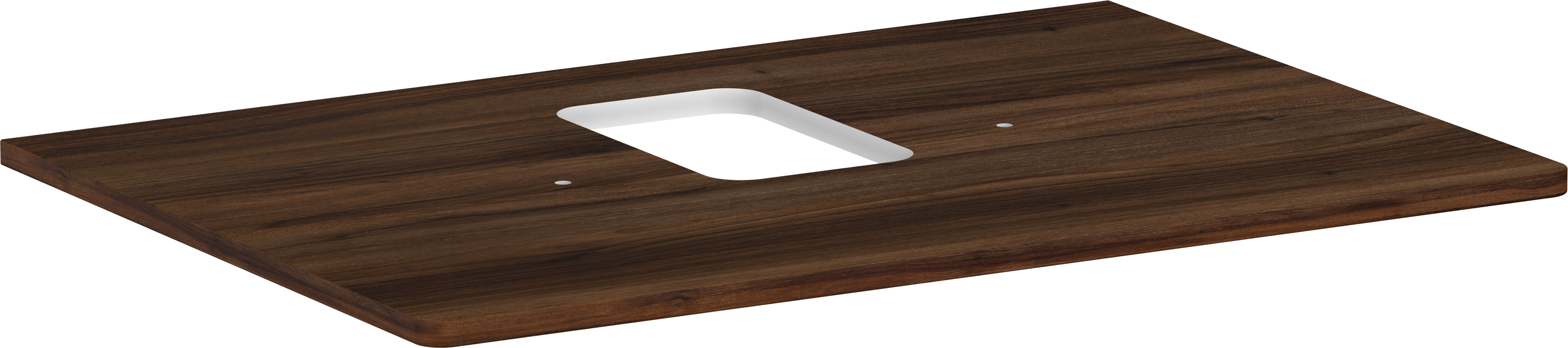 Console 780/550 with cutout in the middle for wash bowl with tap hole