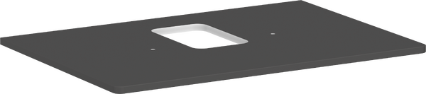 Konsole 780/550 mit Ausschnitt mittig für Aufsatzwaschtisch mit Hahnloch Diamantgrau Matt