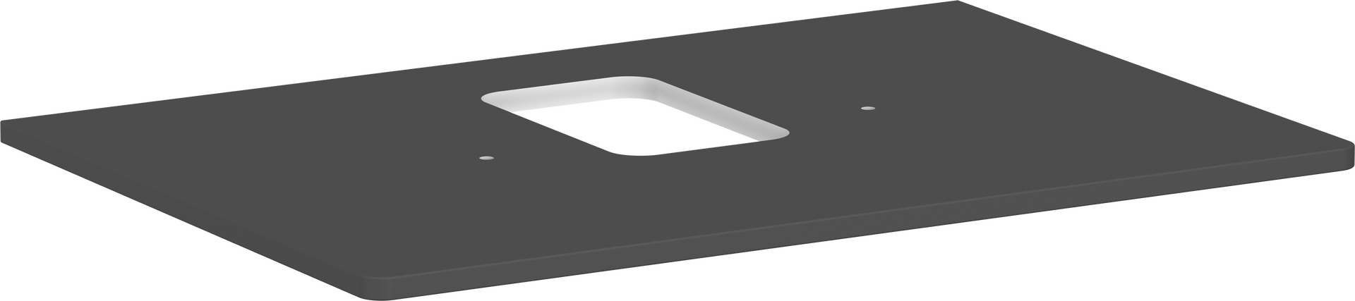 Console 780/550 avec découpe au centre pour lavabo à poser avec trou pour robinetterie