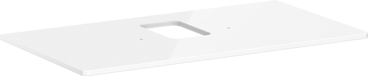 Plan stratifié 980/550 percé au centre pour vasque Xuniva avec trou pour robinet