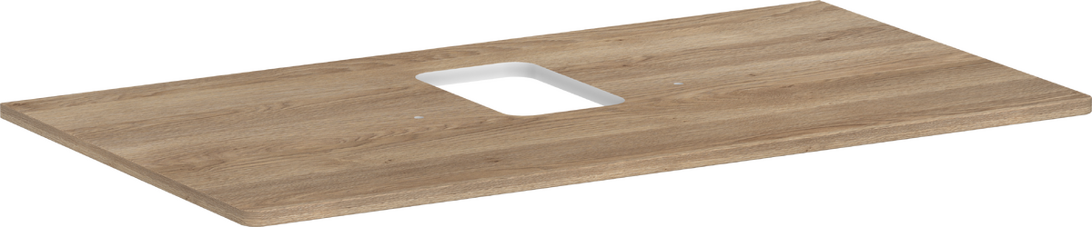 Plan stratifié 980/550 percé au centre pour vasque Xuniva avec trou pour robinet