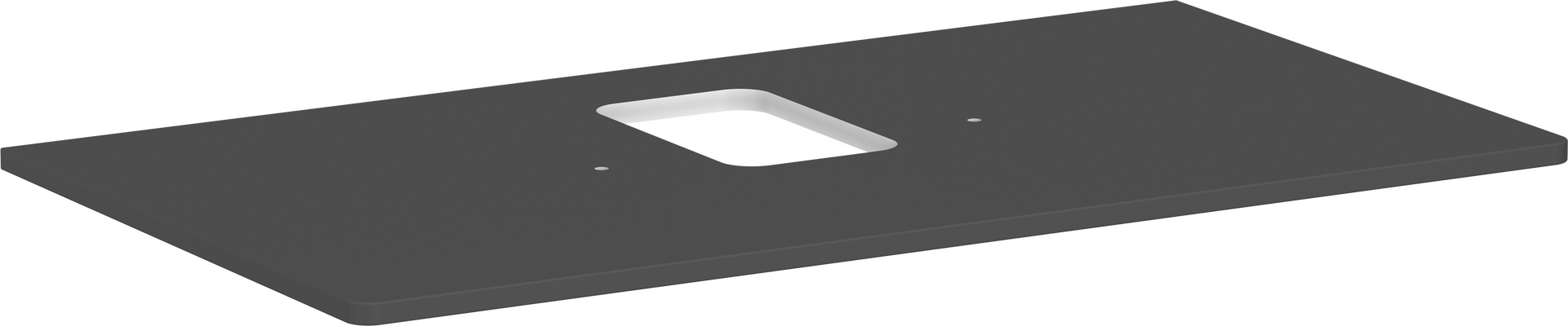 Blat 980/550 z wycięciem na środku pod umywalkę nablatową z otworem na baterię