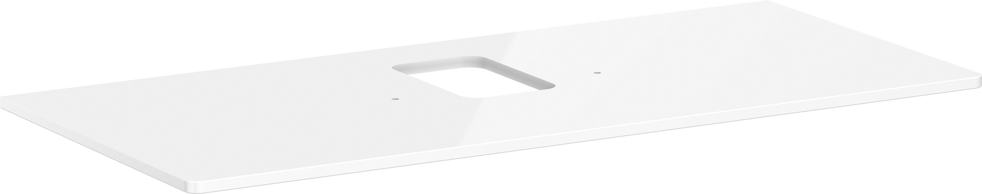 Console 1180/550 avec découpe au centre pour lavabo avec trou de robinetterie