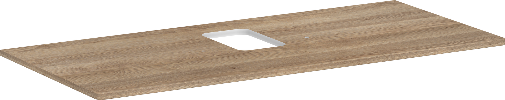 Blat 1180/550 z wycięciem na środku pod umywalkę nablatową z otworem na baterię