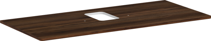 Bordplade 1180/550 med udskæring i midten til bowlevask med hanehul