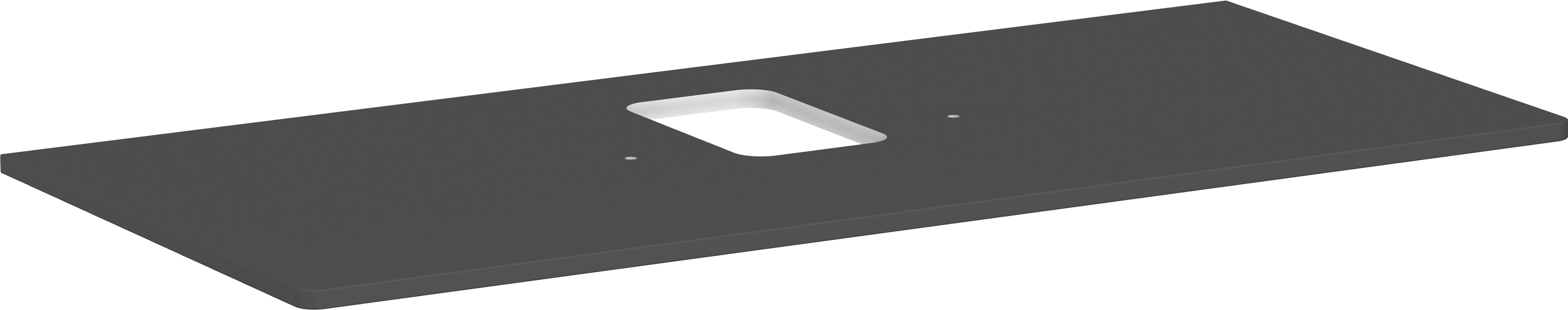 Console 1180/550 met uitsparing in het midden voor wastafel met kraangat